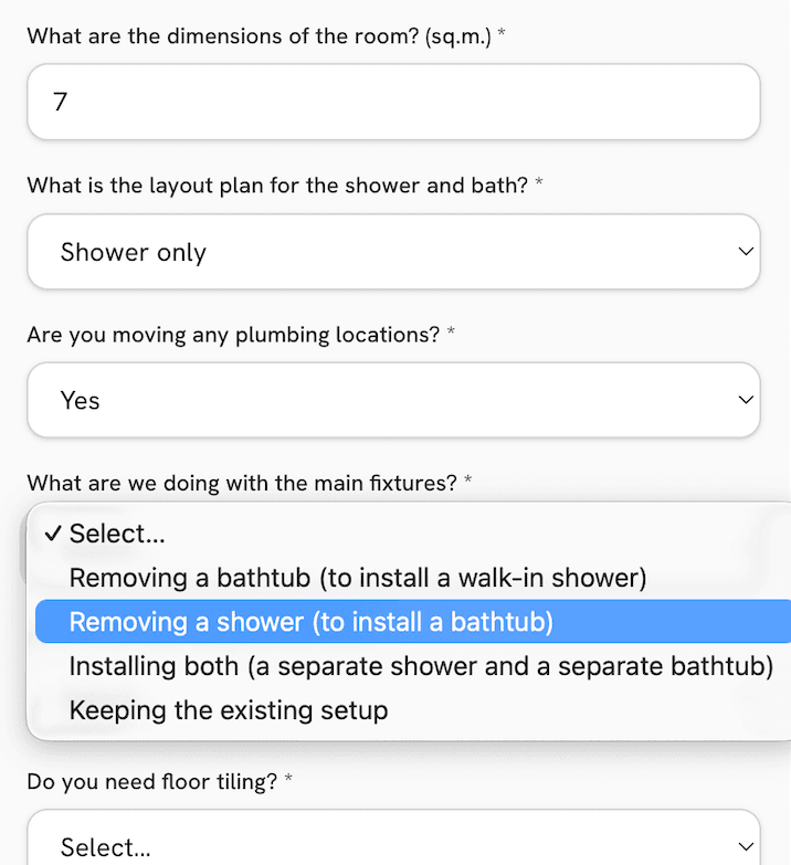 The customer describes the job.