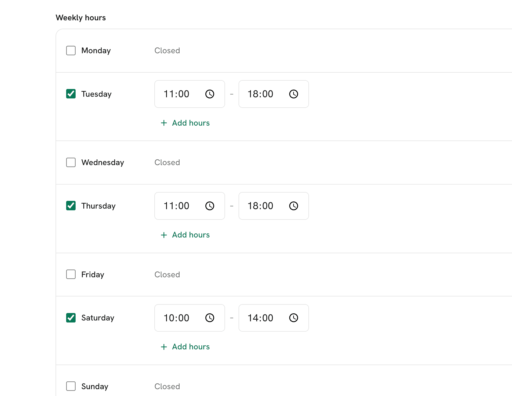 Your availability rules